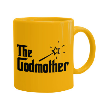 The Godmather, Ceramic coffee mug yellow, 330ml (1pcs)