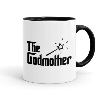 The Godmather, Κούπα χρωματιστή μαύρη, κεραμική, 330ml