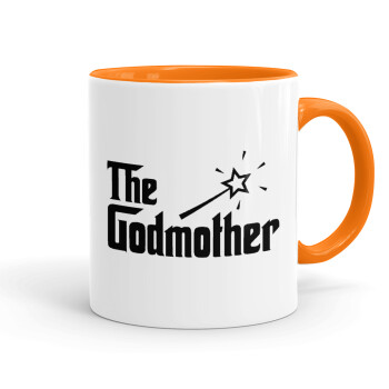 The Godmather, Mug colored orange, ceramic, 330ml