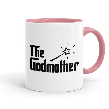 The Godmather, Mug colored pink, ceramic, 330ml
