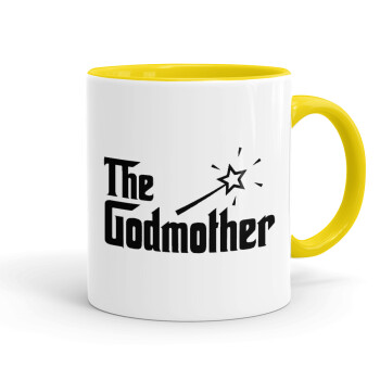The Godmather, Κούπα χρωματιστή κίτρινη, κεραμική, 330ml
