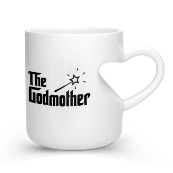 The Godmather, Κούπα καρδιά λευκή, κεραμική, 330ml