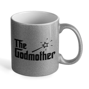 The Godmather, Κούπα Ασημένια Glitter που γυαλίζει, κεραμική, 330ml