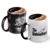Color changing magic Mug, ceramic, 330ml when adding hot liquid inside, the black colour desappears (1 pcs)