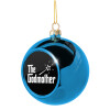 Blue Christmas tree ball ornament 8cm