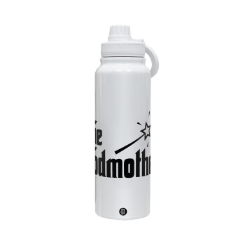 The Godmather, 1L Stainless Steel Thermal Bottle with Phone Holder & Double Wall Insulation