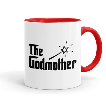 The Godmather, Κούπα χρωματιστή κόκκινη, κεραμική, 330ml