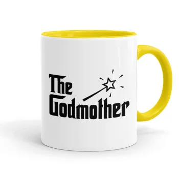 The Godmather, Κούπα χρωματιστή κίτρινη, κεραμική, 330ml