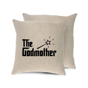 The Godmather, Μαξιλάρι καναπέ ΛΙΝΟ 40x40cm περιέχεται το  γέμισμα