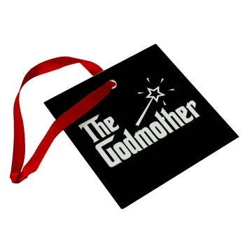 The Godmather, Στολίδι Χριστουγεννιάτικο στολίδι γυάλινο τετράγωνο 9x9cm