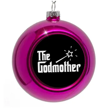 The Godmather, Purple Christmas tree ornament bauble 8cm
