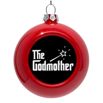 The Godmather, Στολίδι Χριστουγεννιάτικη μπάλα δένδρου Κόκκινη 8cm