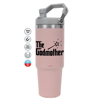 The Godmather, Pink color, 890ml (30oz) stainless Steel Tumbler with Handle