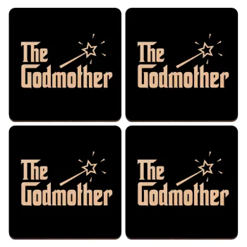 The Godmather, ΣΕΤ x4 Σουβέρ ξύλινα τετράγωνα plywood (9cm)