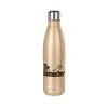 Glitter gold stainless steel thermos bottle, double-walled, 500ml