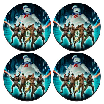 Ghostbusters team, SET of 4 round wooden coasters (9cm)
