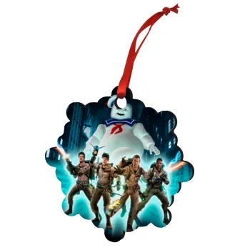 Ghostbusters team, Christmas ornament snowflake wooden 7.5cm