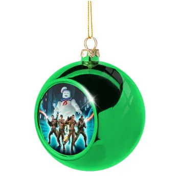 Ghostbusters team, Green Christmas tree ornament ball 8cm