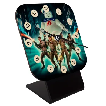 Ghostbusters team, Επιτραπέζιο ρολόι σε φυσικό ξύλο (10cm)
