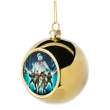 Ghostbusters team, Golden Christmas tree ball ornament 8cm