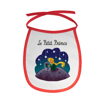 Little prince, Σαλιάρα μωρού αλέκιαστη με κορδόνι Κόκκινη