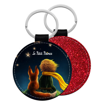 Little prince, Μπρελόκ Δερματίνη, στρογγυλό ΚΟΚΚΙΝΟ (5cm)