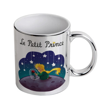 Little prince, Mug ceramic, silver mirror, 330ml