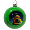 Green Christmas tree ornament bauble 8cm