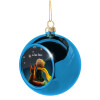 Blue Christmas tree ball ornament 8cm
