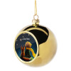 Golden Christmas tree ball ornament 8cm