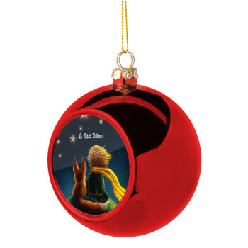 Little prince, Χριστουγεννιάτικη μπάλα δένδρου Κόκκινη 8cm