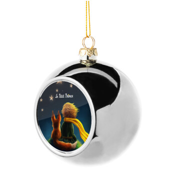 Little prince, Χριστουγεννιάτικη μπάλα δένδρου Ασημένια 8cm