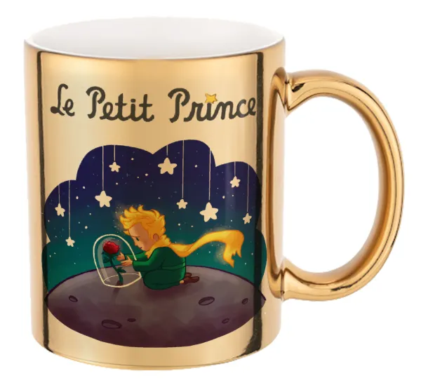 Little prince — Mug ceramic, gold mirror, 330ml