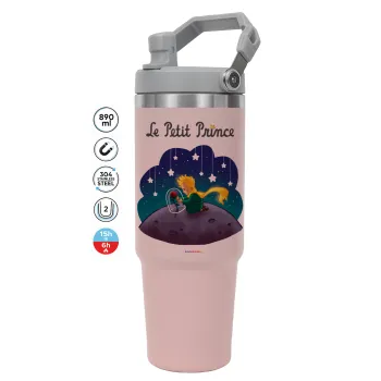 Ο μικρός πρίγκιπας, ΡΟΖ χρώματος Θερμός Ανοξείδωτο 890ml (30oz) με χερούλι