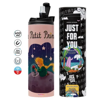 Ο μικρός πρίγκιπας, Tumbler ποτήρι θερμό ΡΟΖ από ανοξείδωτο ατσάλι 600ml