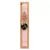 Easter Set, wooden keychain & scented flat Easter candle (30cm) (PINK)