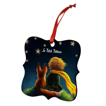 Little prince, Christmas ornament polygon wooden 7.5cm