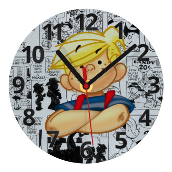 Ντένις ο τρομερός, Ρολόι τοίχου γυάλινο (20cm)