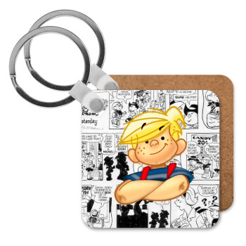 Dennis the Menace, Μπρελόκ Ξύλινο τετράγωνο MDF