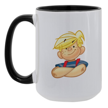 Dennis the Menace, Κούπα Mega 15oz, κεραμική Μαύρη, 450ml