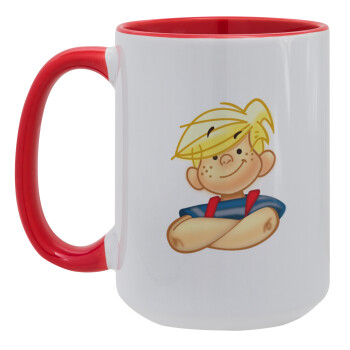 Dennis the Menace, Κούπα Mega 15oz, κεραμική Κόκκινη, 450ml
