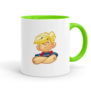 Dennis the Menace, Mug colored light green, ceramic, 330ml