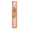 Easter Set, wooden keychain & scented flat Easter candle (30cm) (PINK)