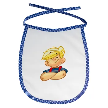 Ντένις ο τρομερός, Σαλιάρα μωρού αλέκιαστη με κορδόνι Μπλε