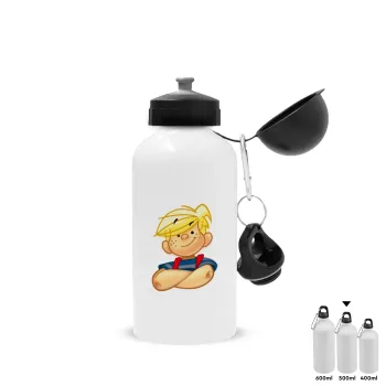 Dennis the Menace, Metal water bottle, White, aluminum 500ml