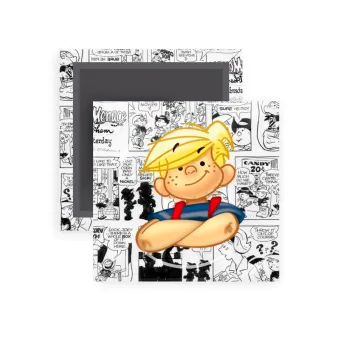 Ντένις ο τρομερός, Μαγνητάκι ψυγείου τετράγωνο διάστασης 5x5cm