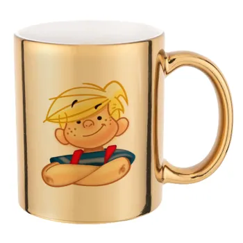 Ντένις ο τρομερός, Κούπα κεραμική, χρυσή καθρέπτης, 330ml