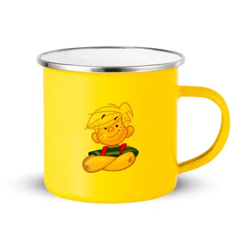 Dennis the Menace, Yellow Enamel Metallic Cup 360ml