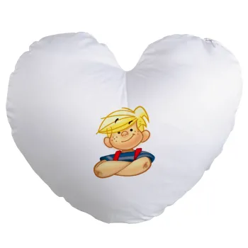 Dennis the Menace, Μαξιλάρι καναπέ καρδιά 40x40cm περιέχεται το  γέμισμα
