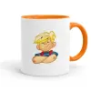 Mug colored orange, ceramic, 330ml